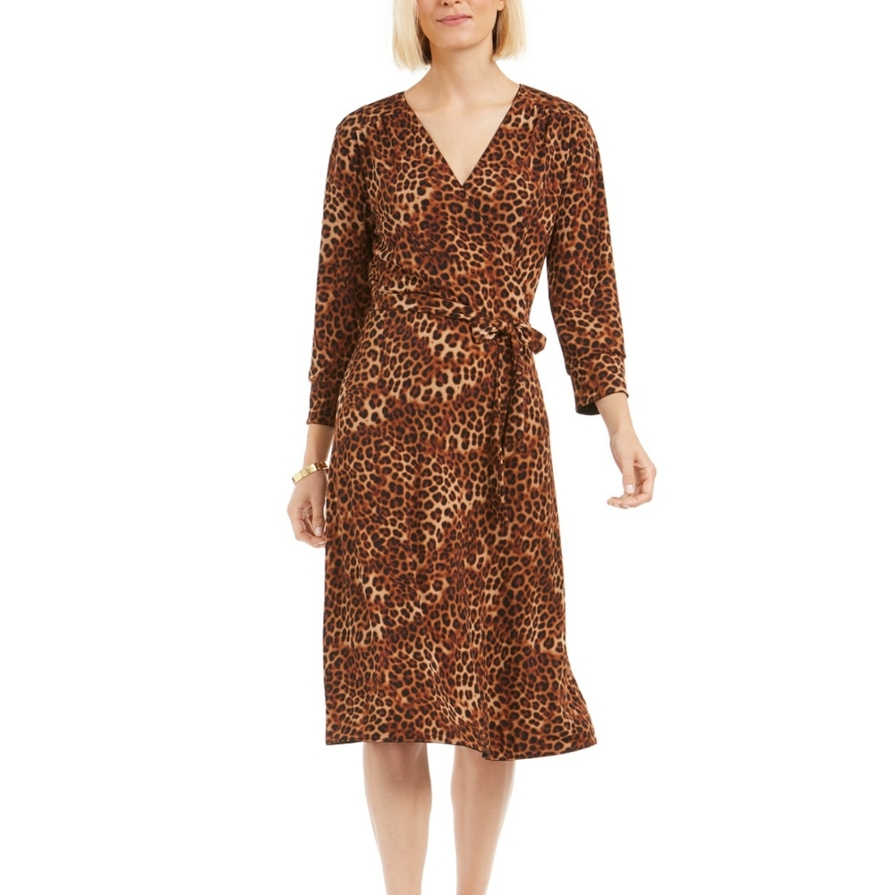 LEOPARD 🐆 PRINT REVERSIBLE WRAP DRESS